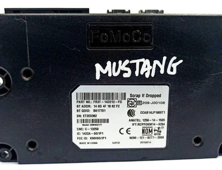 FORD USA Mustang 6 generation (2014-2024) Bluetooth Control Unit 140D4F1862F2,13259,209J00106,KMHSG1P1,B017701,FR3T14D212FD 32874202