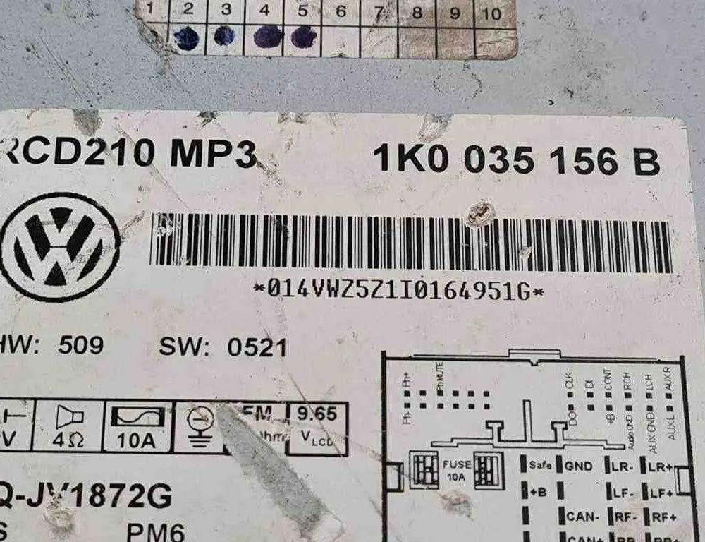 VOLKSWAGEN Golf 8 generation (2019-2023) Автомагнитола с навигацией 1K0035156B 32718403