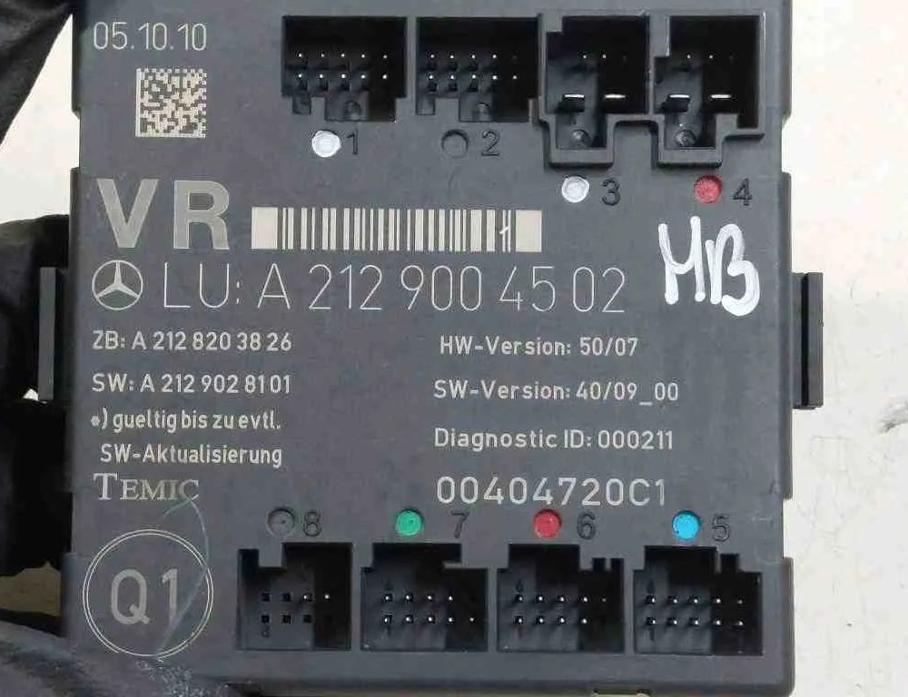 MERCEDES-BENZ E-Class W212/S212/C207/A207 (2009-2016) Ovládacia jednotka pravých zadných dverí A2129004502,A2129028101,A2128203826 32729140