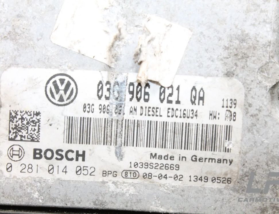 VOLKSWAGEN Golf 6 generation (2008-2015) Блок управления двигателем 0281014052,03G906021QA 13621087