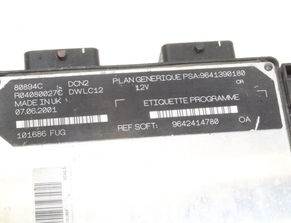 CITROËN Berlingo 2 generation (2008-2023) Блок управления двигателем 9642414780,RO4080027C 17538818