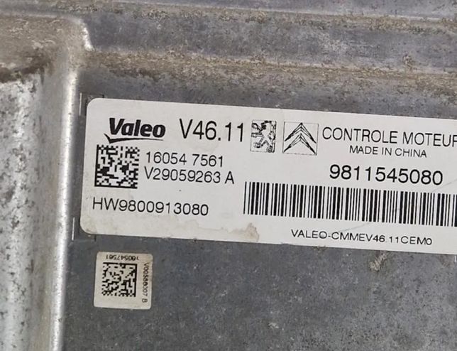 PEUGEOT 208 Peugeot 208 (2012-2015) Riadiaca jednotka motora 9811545080,V29059263A,HW9800913080 31646257