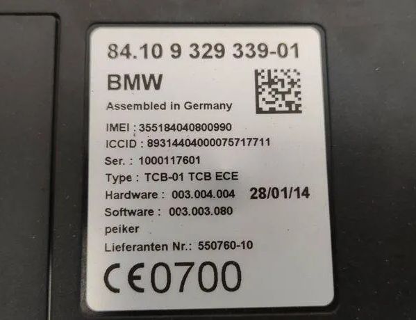 BMW 5 Series F10/F11 (2009-2017) Bluetooth Control Unit 9329339 31532321