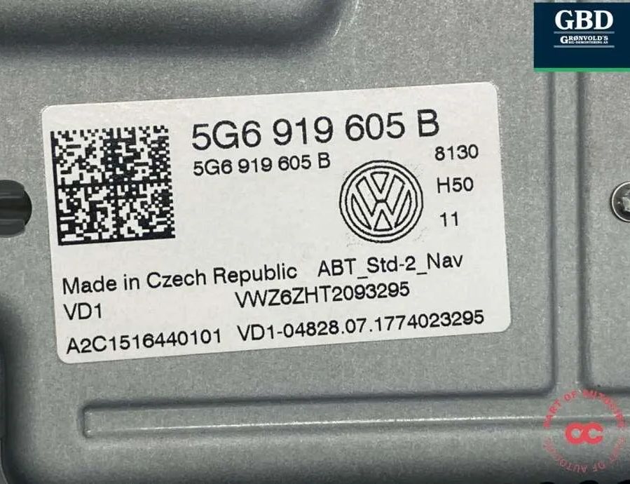 VOLKSWAGEN Golf 7 generation (2012-2024) Екран навигаций 5nn919605b,5g6919605b 30900709