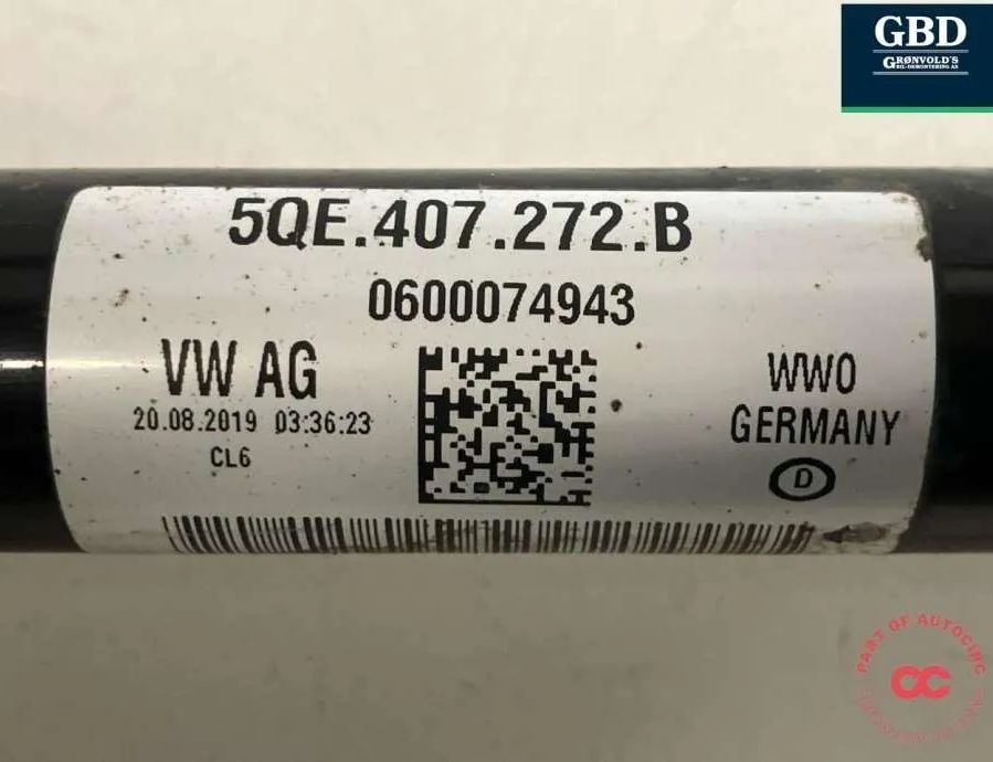 VOLKSWAGEN Golf 7 generation (2012-2024) Right Side Steering Tie Rod 5qe407272b,5qe407762x,0600074943 31711327