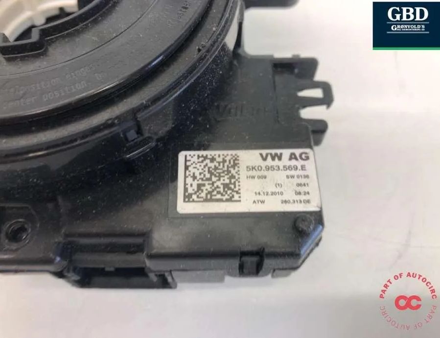 SKODA Superb 2 generation (2008-2015) Шлейф руля 5k0953569al,5k0953569h 32991429