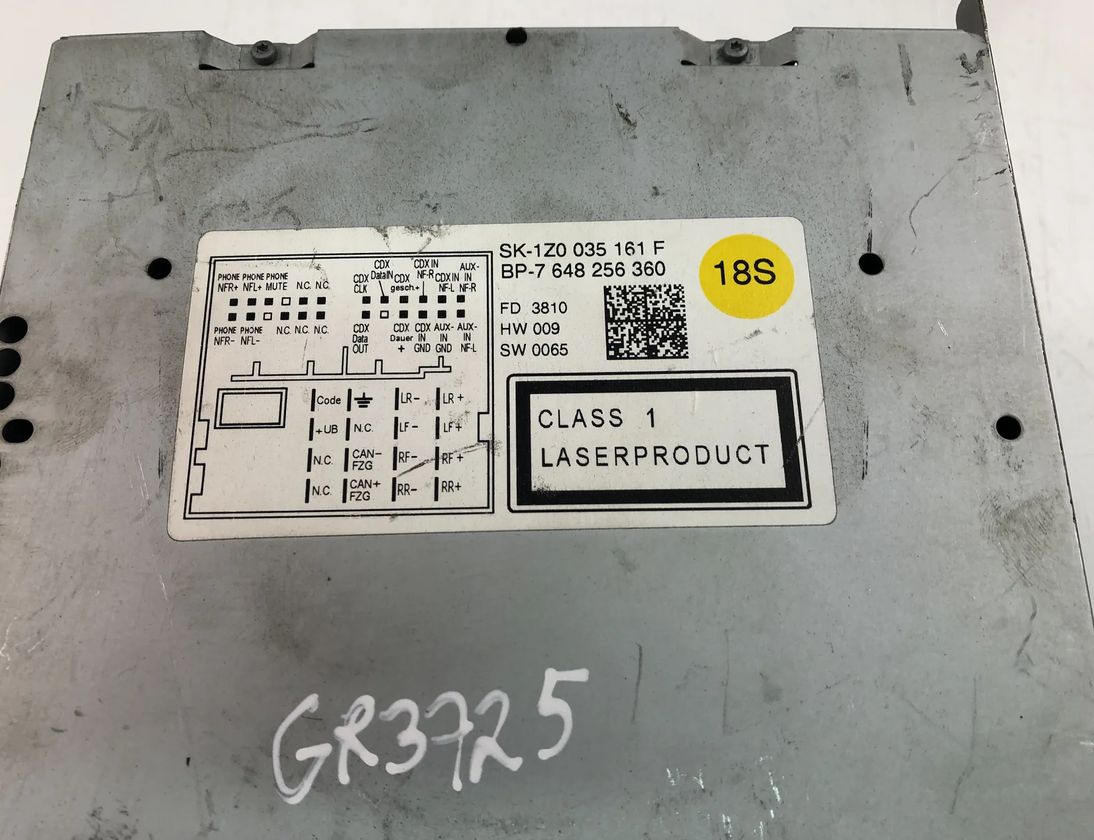 SKODA Octavia 1 generation (1996-2010) Автомагнитола без навигации 1Z0035161F 17060476