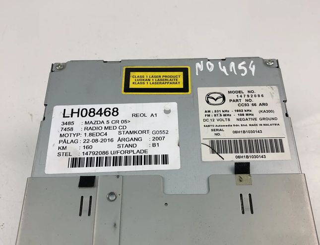 MAZDA 5 1 generation (2005-2010) Music Player Without GPS 14792086 23097117