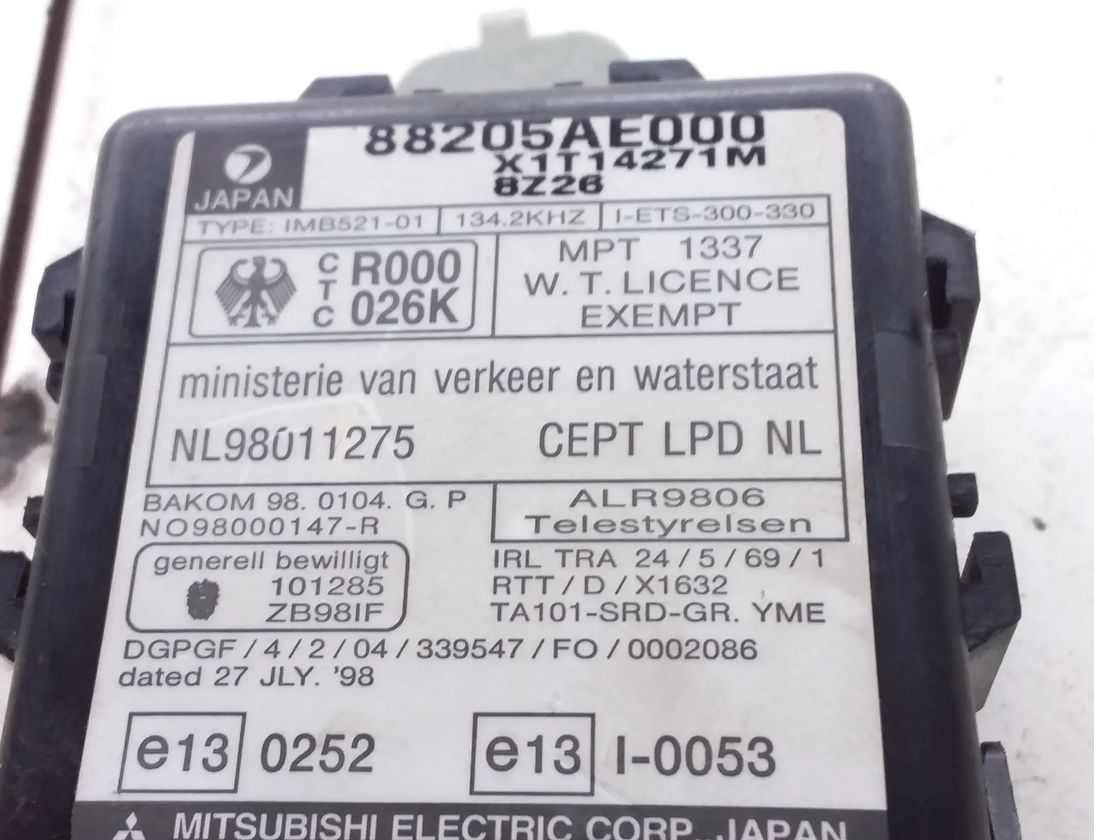 SUBARU Legacy 3 generation (1998-2003) Блок управления иммобилайзера 88205ae000,E130252 22059993