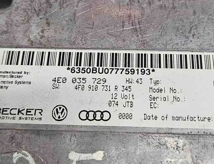 AUDI A5 8T (2007-2016) Блок управления навигацией 4F0910731R,4E0035729 32638227