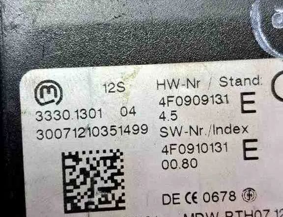 AUDI A6 C6/4F (2004-2011) Zámok zapalovania 33301301,4F0909131,4F0910131 32641548