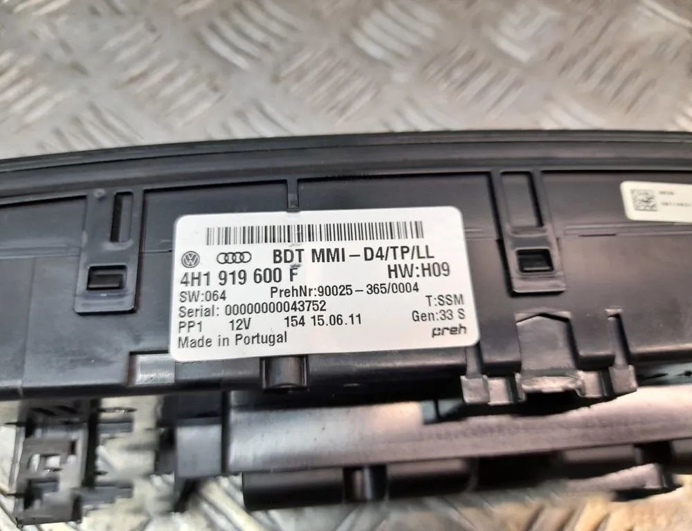 AUDI A8 D4/4H (2010-2018) Navigation Control Knob 4H1919600F 15363024