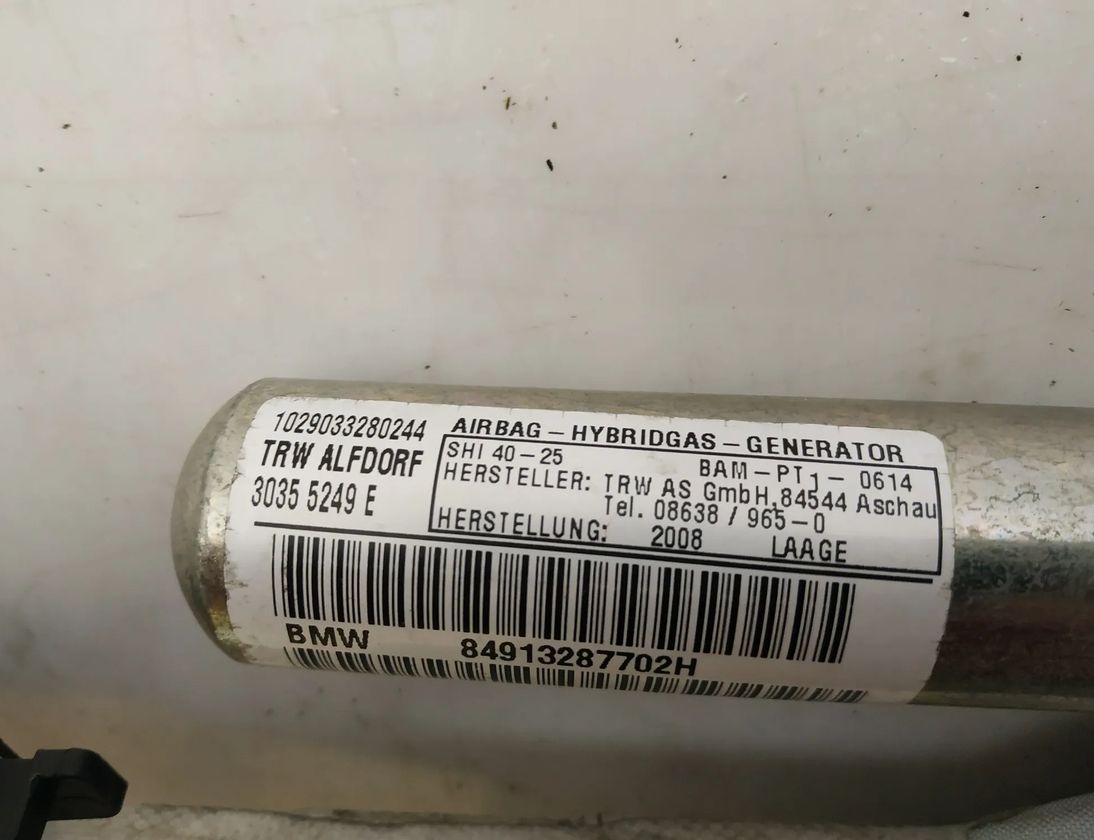 BMW 1 Series E81/E82/E87/E88 (2004-2013) Left Side Roof Airbag SRS 84913287702H 11397424