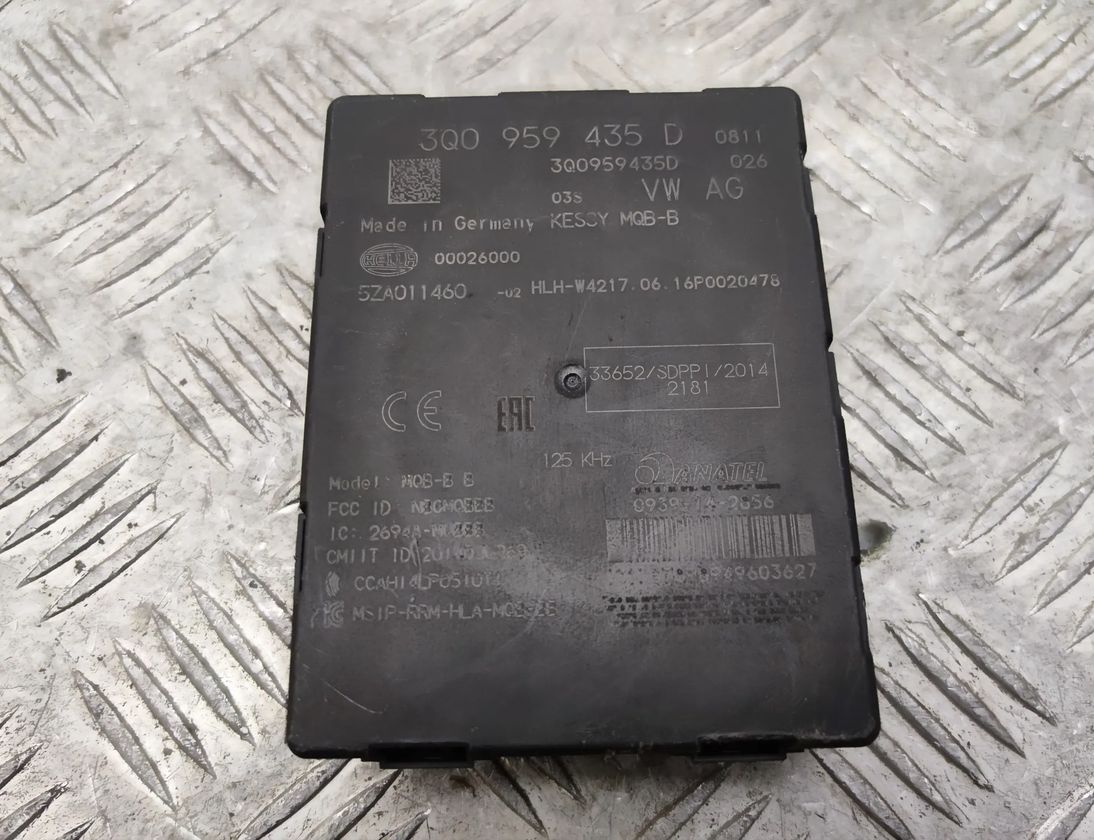VOLKSWAGEN Passat B8 (2014-2023) Keyless Control Unit 3Q0959435D 27275127