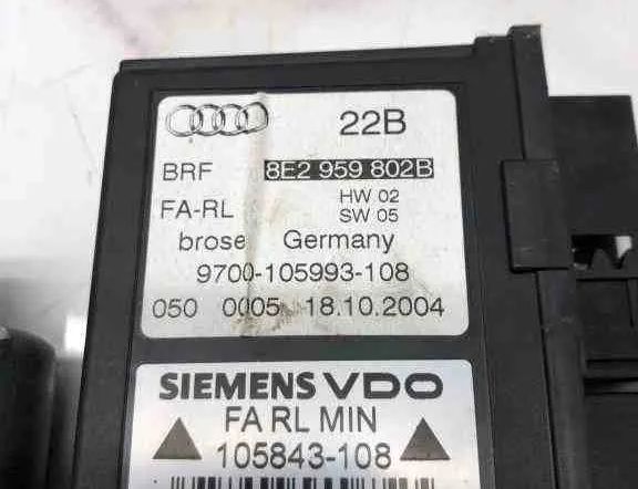 AUDI A4 B8/8K (2011-2016) Motor regulátora okna ľavých predných dverí 105843108,8E2959802B,9700105993108 32605239