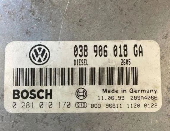 VOLKSWAGEN Passat B6 (2005-2010) Engine Control Unit ECU 0281010170,038906018GA 31594644
