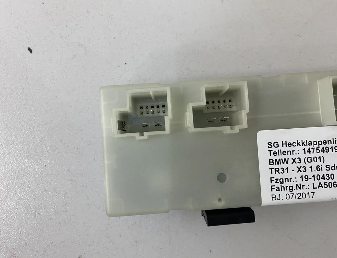 BMW X3 G01 (2017-2024) Ovládacia jednotka krytu batožinového priestoru 7491951,7491951 12283998