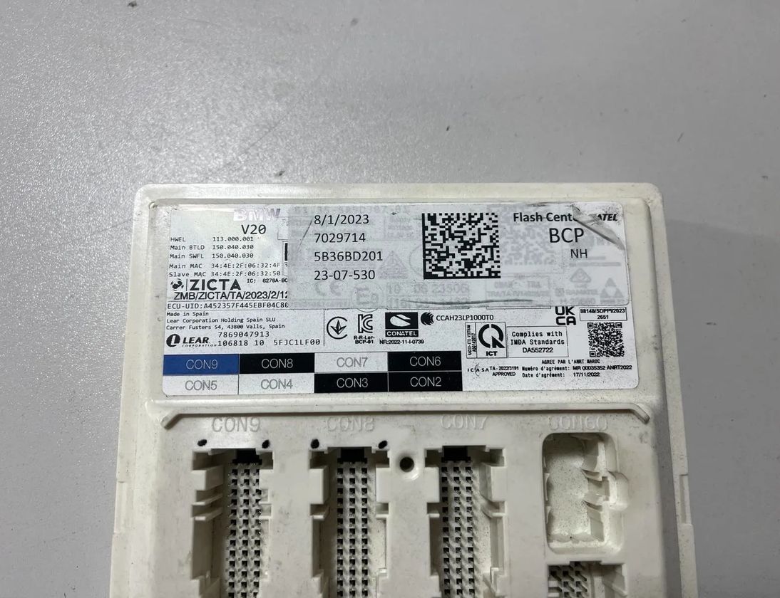 BMW X7 G07 (2018-2024) Блок управления Комфорт 5B36BD2,5B8E989,5B8E927,5B78857,5B72850,5B6C432,5B68203,5B65014,5B5CD13,5B4F883,5A9AFF0,5B3CFC0,5A9AFB2,5B3C127,5B36BD1,5A9D306,5A9A210,5A94377,5A83767,5A7EEC3,5A7D856,5A73E27,5A729A1,5A6AA88 33036615