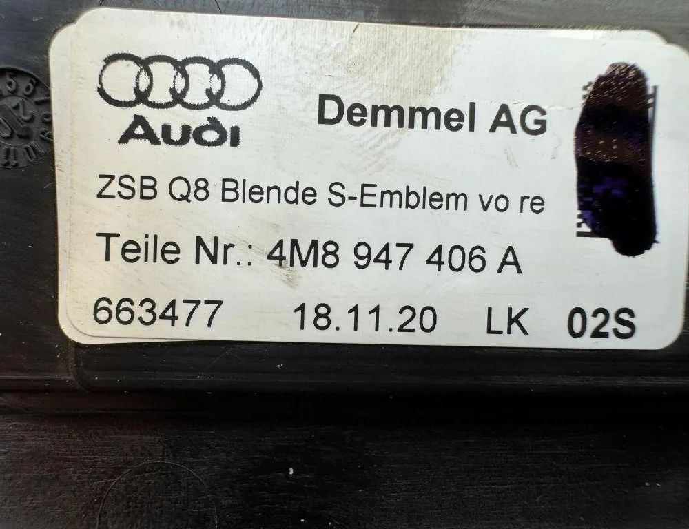 AUDI Q7 4M (2015-2024) Отделка переднего правого порога 4M8947406A 31140332