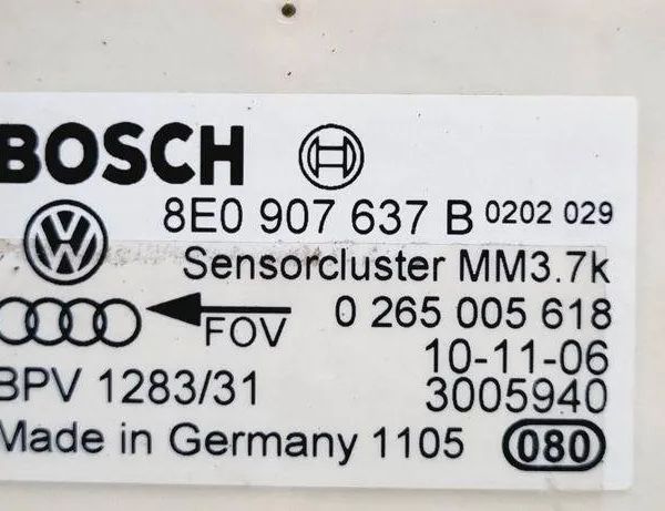 AUDI A6 C6/4F (2004-2011) Acceleration Sensor 8E0907637B,0265005618 31104499