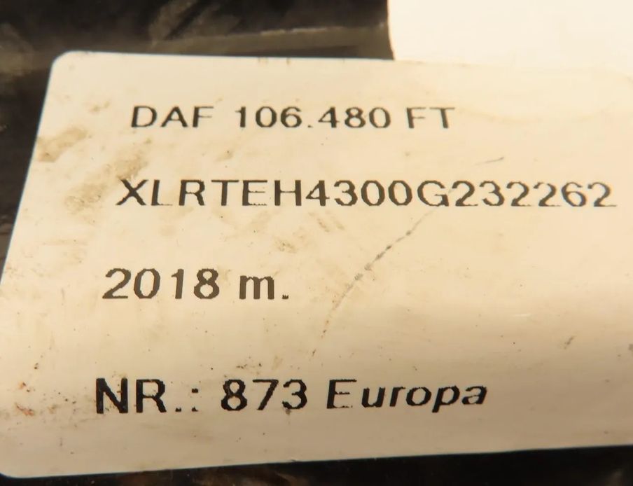 DAF XF (2012-present) C117 (2013-2016) Rúrka chladiacej kvapaliny 29847119