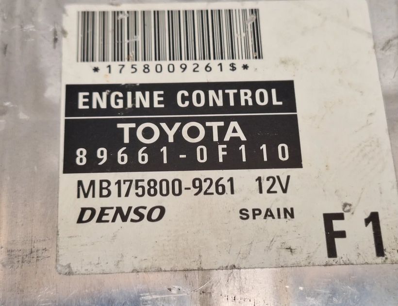 TOYOTA Corolla Verso 1 generation (2001-2009) Engine Control Unit ECU MB1758009261,1758009261,896610F110 18235808