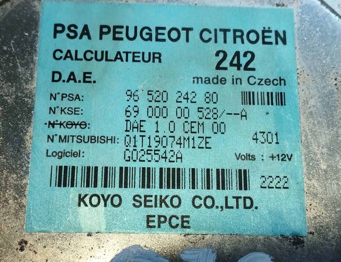 CITROËN C2 1 generation (2003-2009) Другие блоки управления 9652024280,6900000528A 20443008