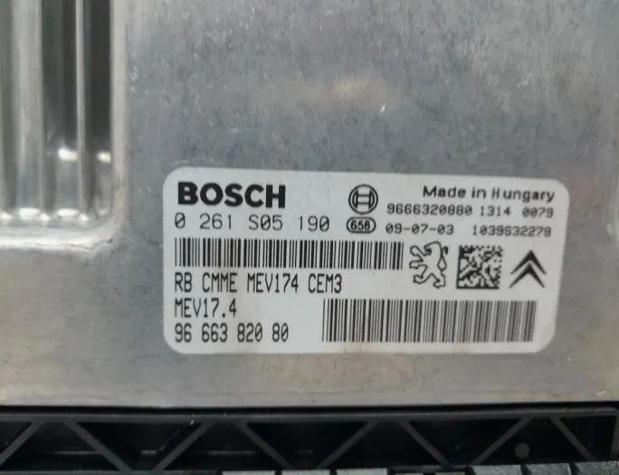PEUGEOT 207 1 generation (2006-2009) Блок управления двигателем 0261S05190,9666382080,9666320880,1039S32278,194465,1943TX,1943TY,631332 26874820