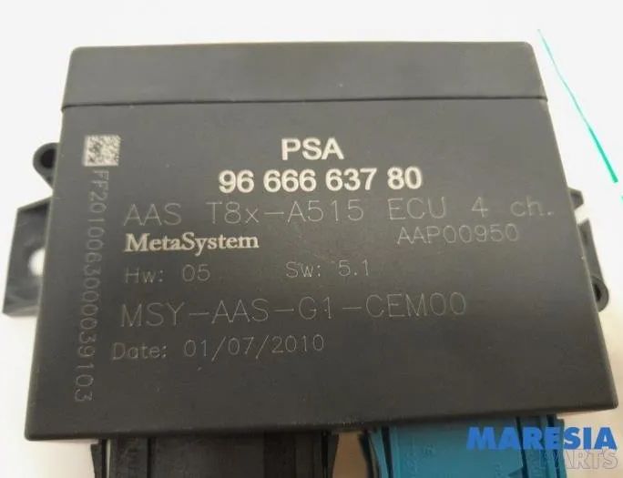PEUGEOT 3008 1 generation (2010-2016) PDC Parking Distance Control Unit 9666663780,6590KA,1607732680 26920148