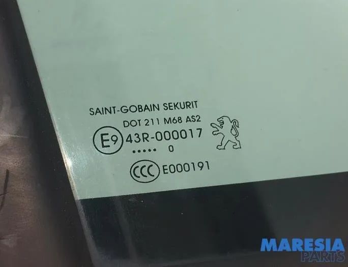 PEUGEOT 207 1 generation (2006-2009) Ľavé predné okno 9201K3,43R000017 27346330