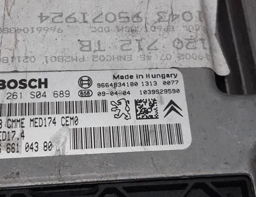PEUGEOT 3008 1 generation (2002-2012) Engine Control Unit ECU 9664059080,9664834180,9663123380,6570A0,0261S04689,9666104380,1943P8,6580VV,95071924,6160C1,6490Y2 27746181