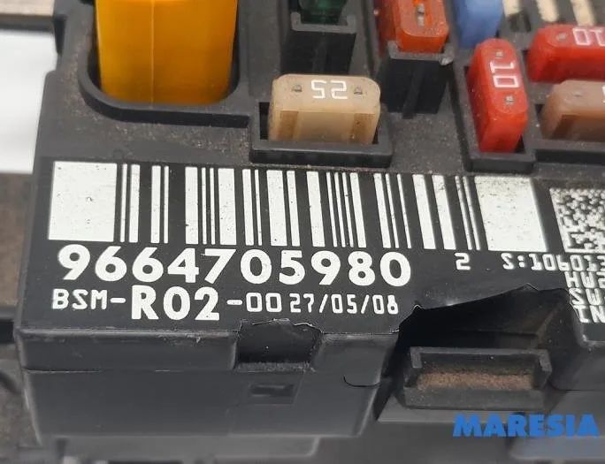 CITROËN C5 2 generation (2008-2017) Fuse Box 9664705980,9807028580,10601360 27786206
