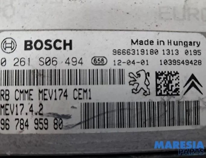 PEUGEOT 208 Peugeot 208 (2012-2015) Engine Control Unit ECU 1611427780,1608326080,9678495980,9678355880,1608084480 31867563