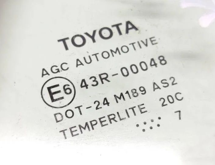 TOYOTA Auris 1 generation (2006-2012) Rear Right  Window 43R00048,DOT24M189AS2 22633202