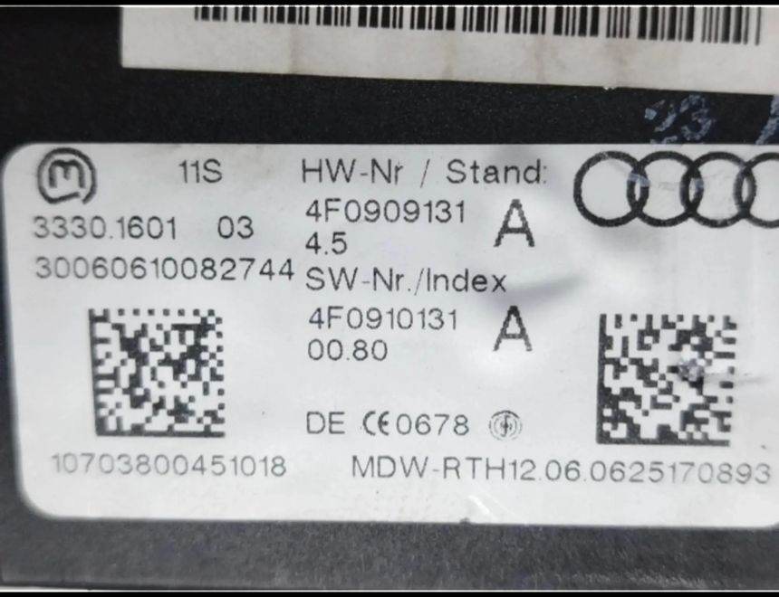 AUDI Q7 4L (2005-2015) Zámok zapalovania 4F0909131 27812791