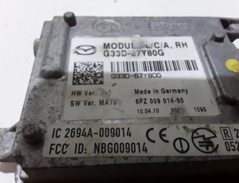 MAZDA 6 GH (2007-2013) Blind Spot Control Module G33D67Y80G 31564569