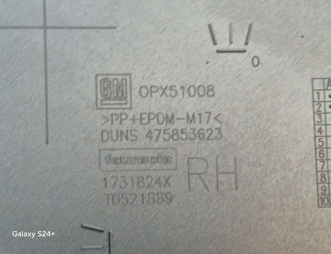 OPEL Crossland X 1 generation (2017-2023) Pravý predný dverový panel 39107853,OPX51008 28455451