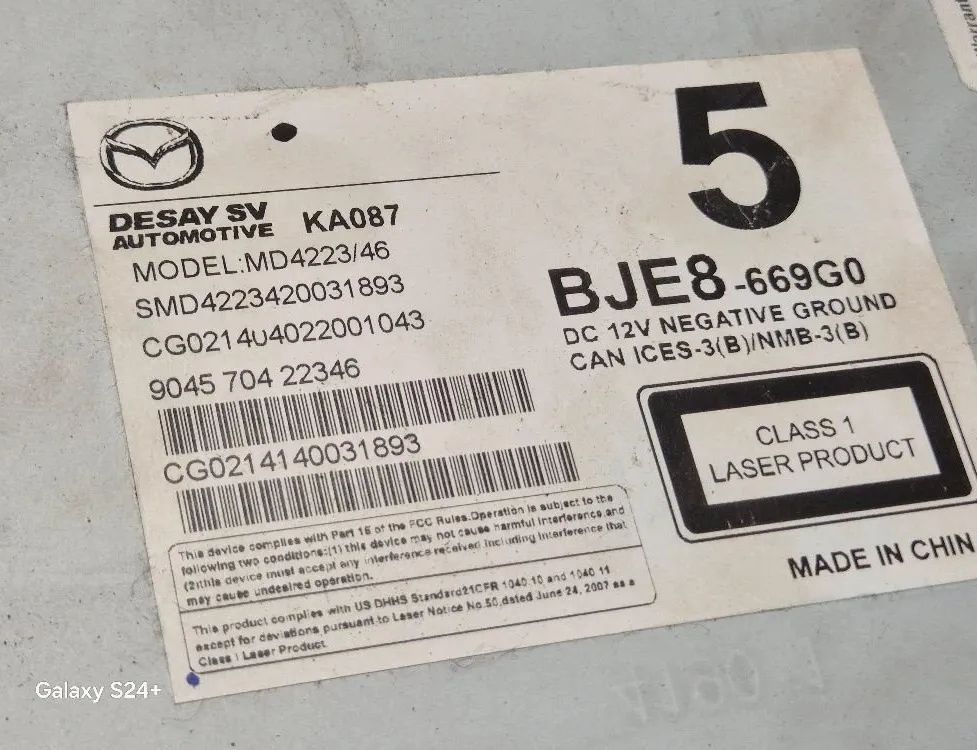 MAZDA 3 BM (2013-2019) CD menič BJE8669G0 31610141