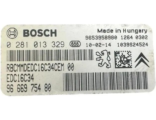 PEUGEOT Partner 2 generation (2008-2023) Riadiaca jednotka motora 9666975480,0281013329,9653958980 26566849