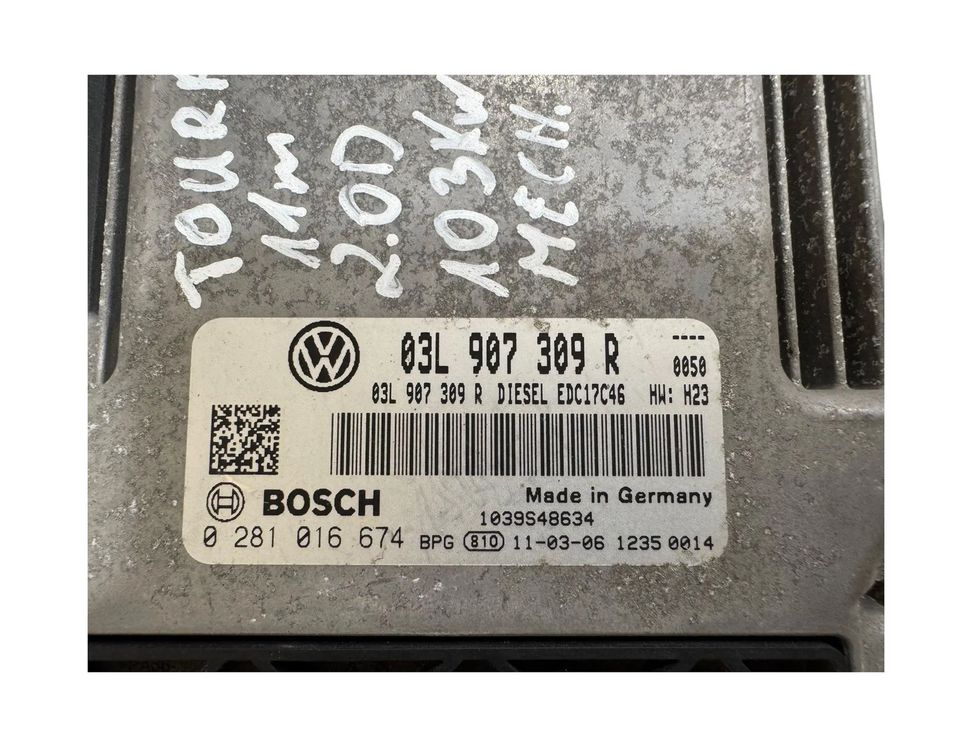 VOLKSWAGEN Touran 1 generation (2003-2015) Engine Control Unit ECU 03L907309R 29978856