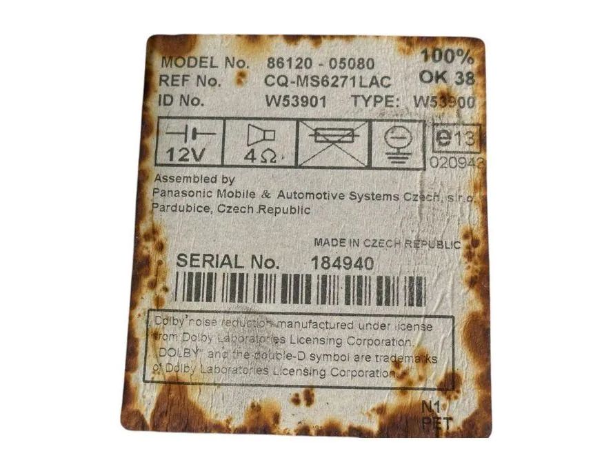 TOYOTA Avensis 2 generation (2002-2009) Prehrávač hudby s GPS 5590205050G,CQMS6271LAC,8612005080,W53901 32835034