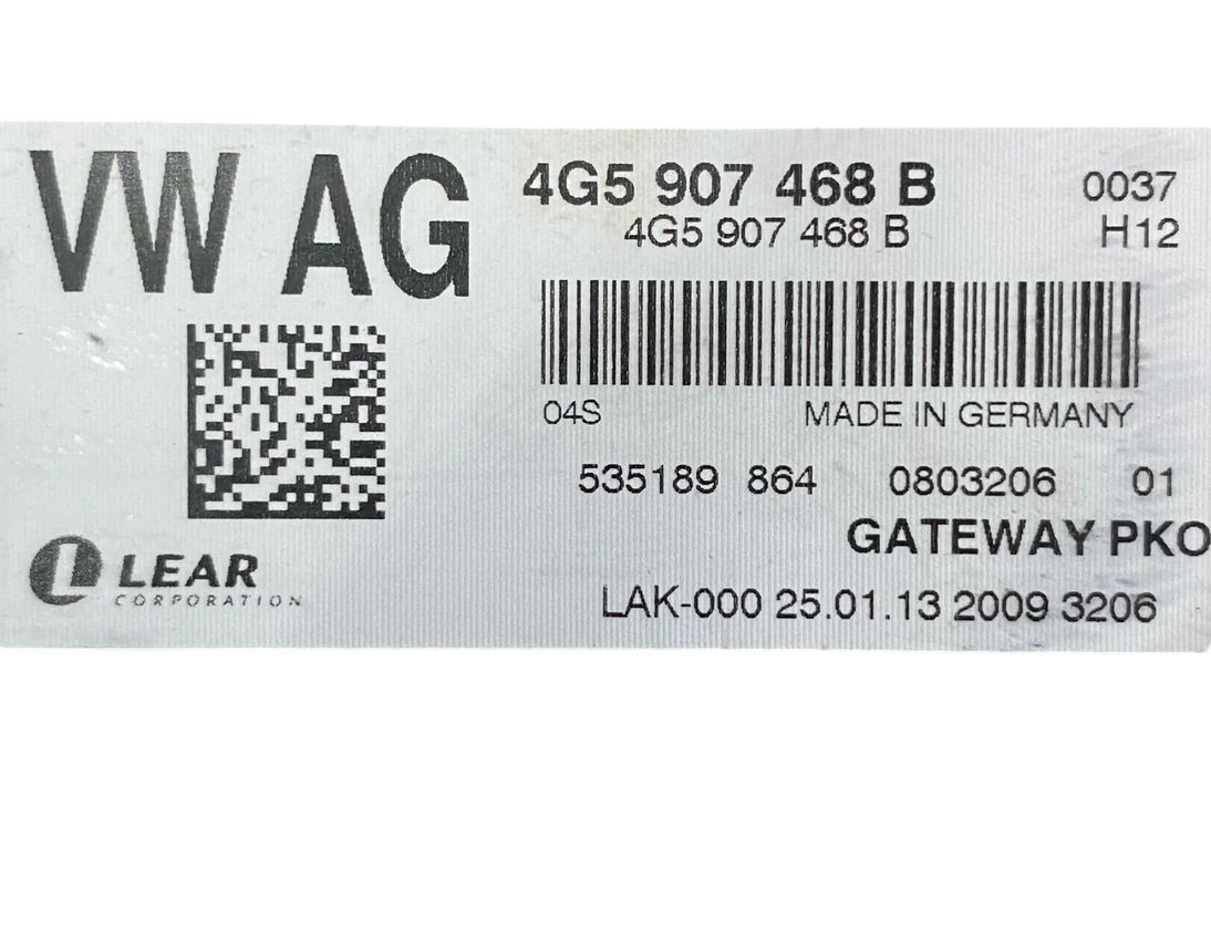 AUDI A6 C7/4G (2010-2020) Kontrolná jednotka brány 4G5907468B 30765776