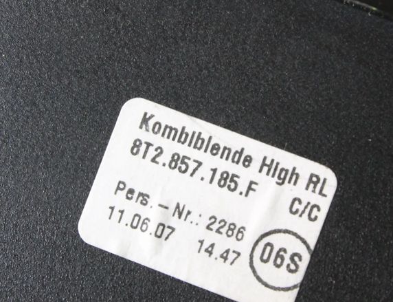 AUDI A5 8T (2007-2016) Kryt stredovej konzoly 8T2857185F 15017335