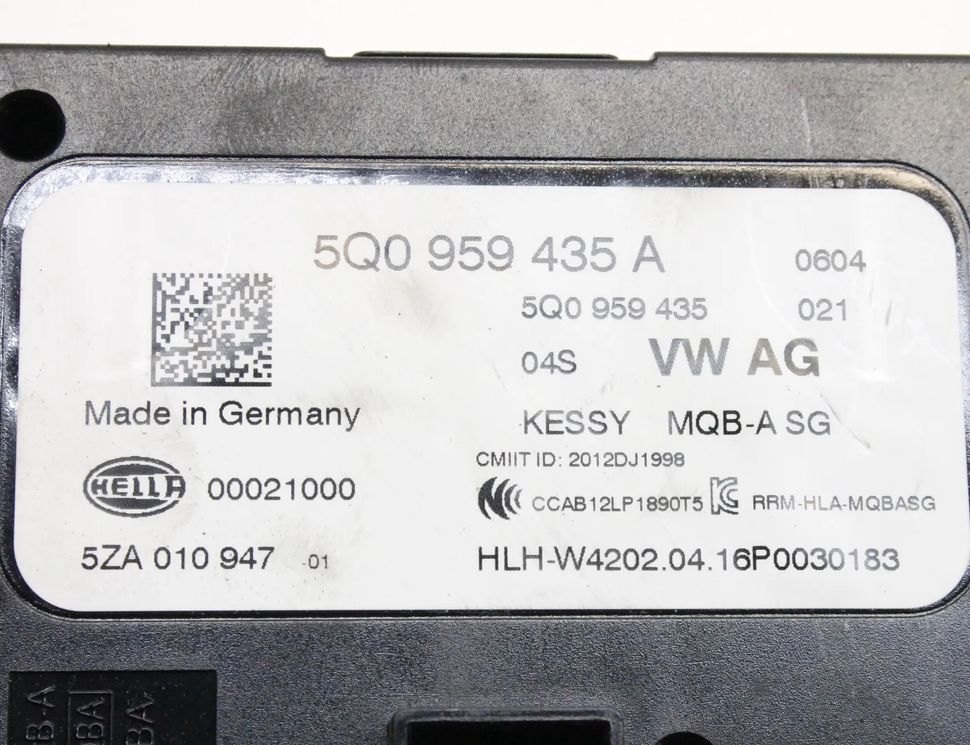 VOLKSWAGEN Golf 7 generation (2012-2024) Keyless Control Unit 5Q0959435A 26014304