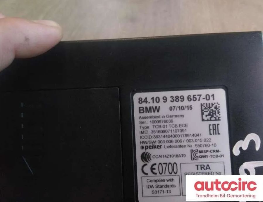 BMW 5 Series F10/F11 (2009-2017) Sound Control Unit 9389657,84.10-9389657-01,84109362848 30841590