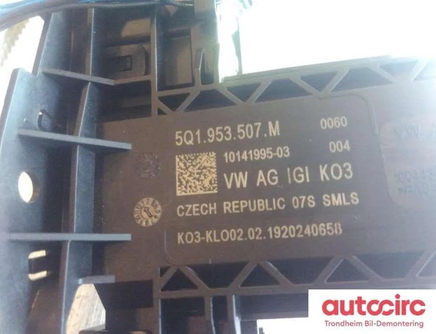 VOLKSWAGEN Golf 7 generation (2012-2024) Headlight Switch Control Unit 5q1953507m,10141995-03,5q1953507m 31694343