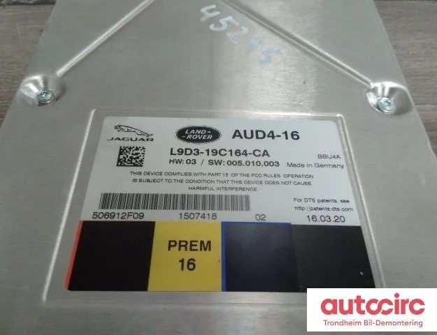 JAGUAR I-Pace 1 generation (2018-2023) Zosilňovač zvuku l9d3-19c164-ca,t2r35663,kx5319c164cb 31696152