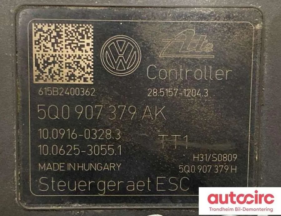 VOLKSWAGEN Golf 7 generation (2012-2024) ABS kontrolná jednotka 5q0907379ak,5q0614517al 32088768