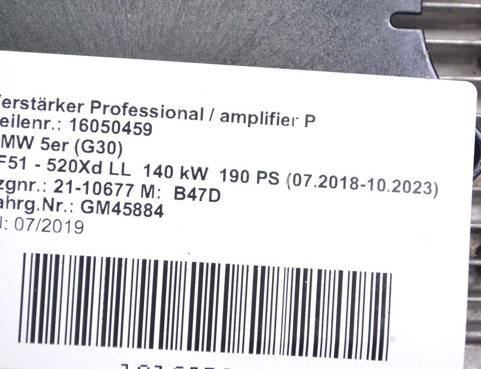 BMW 5 Series G30/G31 (2016-2023) Rear Right Door Sound Speaker 2622468 12186292