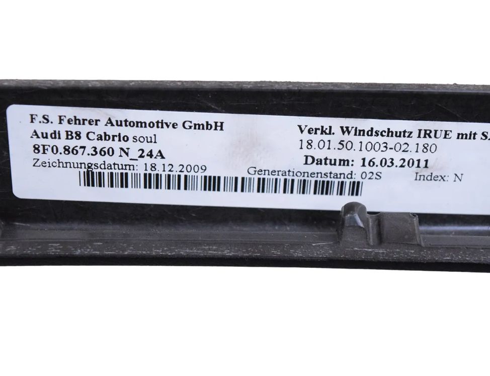 AUDI A5 8T (2007-2016) Other Interior Parts 8F0867360N 25863217